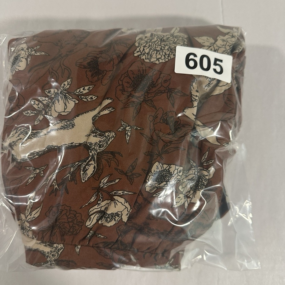Cotton and Rye Jackalope Print Dress Maxi Size Large Ruffle Cottage Modest - Picture 10 of 10